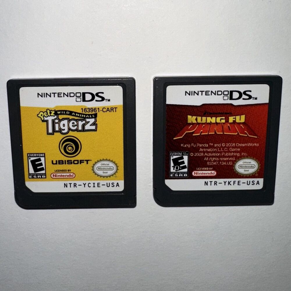 Petz Wild Animals Tigerz And Kung Fu Panda (Nintendo DS) Tested Game Cart NDS